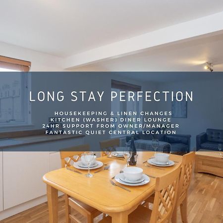 Dwellcome Home Ltd 2 King Beds West End Apt, Half Mile To Union Street Yet Quiet, Free Allocated Parking Space At Rear Entrance & Fast Wifi, Ideal For Long Term Contractor, Corporate, Etc Stays, Regular Housekeeping Option - See Our Site For Assuranc Aberdeen Buitenkant foto